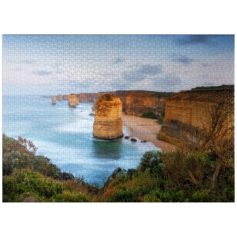 puzzleplate Twelve Apostles Limestone Stacks at Sunset 1000 Jigsaw Puzzle