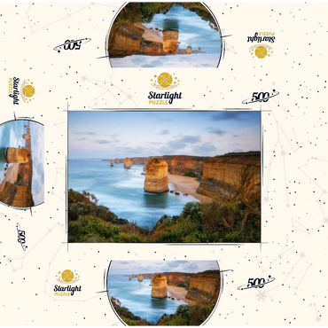 Twelve Apostles Limestone Stacks at Sunset 500 Jigsaw Puzzle box 3D Modell