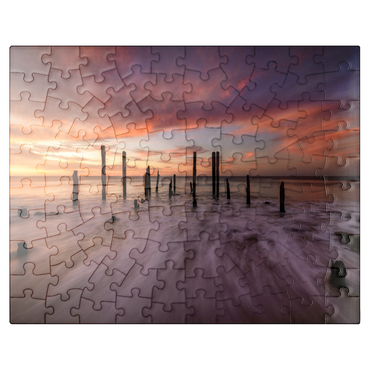 puzzleplate Port Willunga Jetty Ruins at Sunset 100 Jigsaw Puzzle