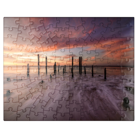 puzzleplate Port Willunga Jetty Ruins at Sunset 100 Jigsaw Puzzle