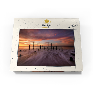 Port Willunga Jetty Ruins at Sunset 500 Jigsaw Puzzle box view3