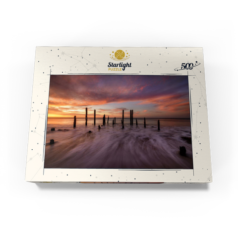 Port Willunga Jetty Ruins at Sunset 500 Jigsaw Puzzle box view3