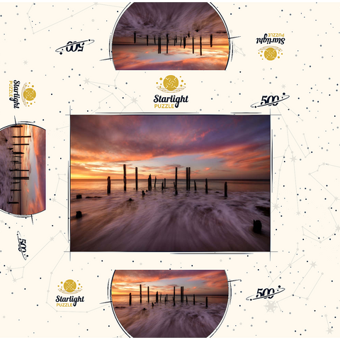 Port Willunga Jetty Ruins at Sunset 500 Jigsaw Puzzle box 3D Modell