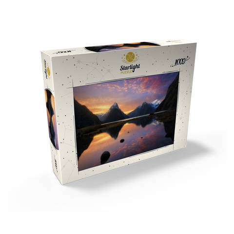 Milford Sound at Sunset, New Zealand 1000 Jigsaw Puzzle box view2