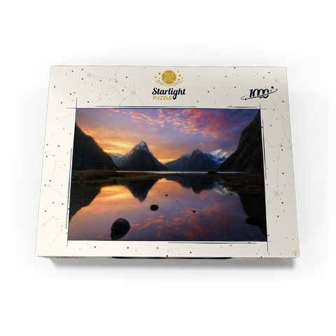 Milford Sound at Sunset, New Zealand 1000 Jigsaw Puzzle box view3