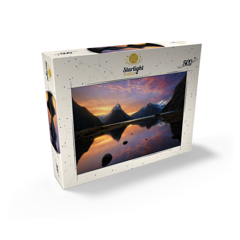 Milford Sound at Sunset, New Zealand 500 Jigsaw Puzzle box view2