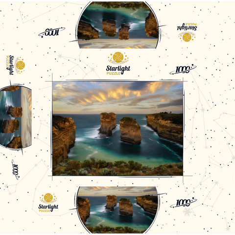 Loch Ard Gorge, Great Ocean Road, Australia 1000 Jigsaw Puzzle box 3D Modell