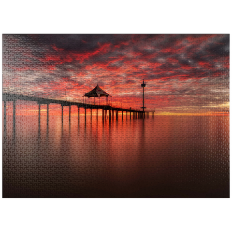 puzzleplate Sunset at Brighton Jetty, South Australia 1000 Jigsaw Puzzle