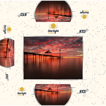 Sunset at Brighton Jetty, South Australia 1000 Jigsaw Puzzle box 3D Modell