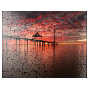 puzzleplate Sunset at Brighton Jetty, South Australia 100 Jigsaw Puzzle