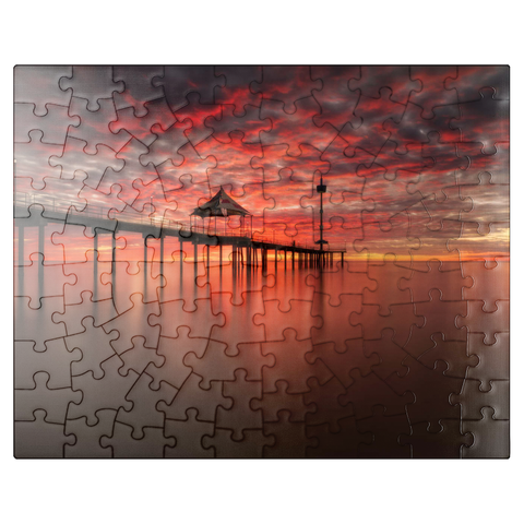 puzzleplate Sunset at Brighton Jetty, South Australia 100 Jigsaw Puzzle