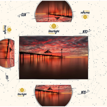 Sunset at Brighton Jetty, South Australia 100 Jigsaw Puzzle box 3D Modell