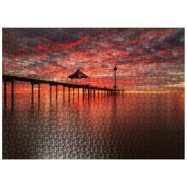 puzzleplate Sunset at Brighton Jetty, South Australia 500 Jigsaw Puzzle