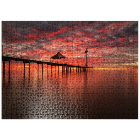 puzzleplate Sunset at Brighton Jetty, South Australia 500 Jigsaw Puzzle