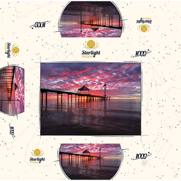 Brighton Jetty Sunset Reflection, South Australia 1000 Jigsaw Puzzle box 3D Modell