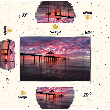 Brighton Jetty Sunset Reflection, South Australia 100 Jigsaw Puzzle box 3D Modell