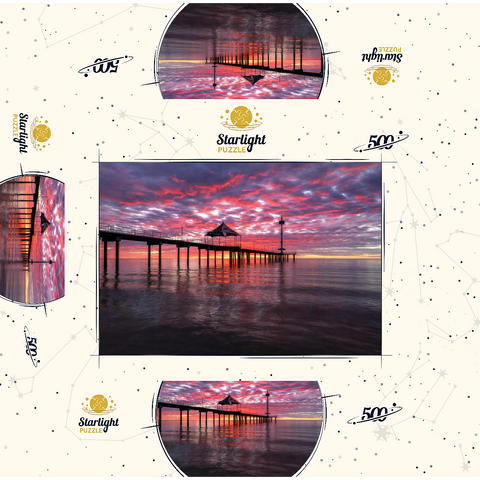 Brighton Jetty Sunset Reflection, South Australia 500 Jigsaw Puzzle box 3D Modell