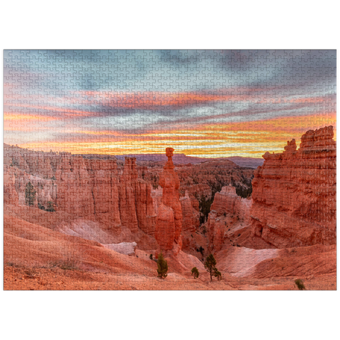 puzzleplate Thor's Hammer at Sunrise, Bryce Canyon National Park 1000 Jigsaw Puzzle