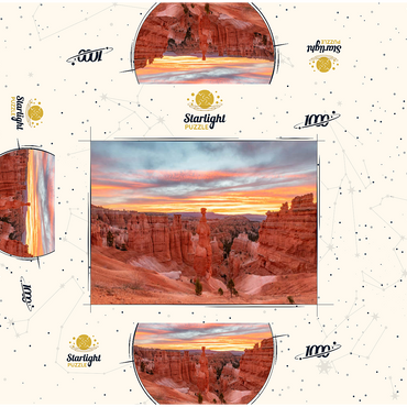 Thor's Hammer at Sunrise, Bryce Canyon National Park 1000 Jigsaw Puzzle box 3D Modell