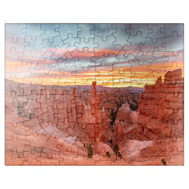puzzleplate Thor's Hammer at Sunrise, Bryce Canyon National Park 100 Jigsaw Puzzle