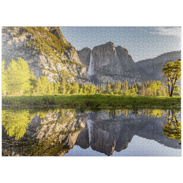 puzzleplate Yosemite Falls Reflection in Spring 1000 Jigsaw Puzzle