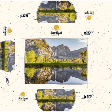 Yosemite Falls Reflection in Spring 1000 Jigsaw Puzzle box 3D Modell