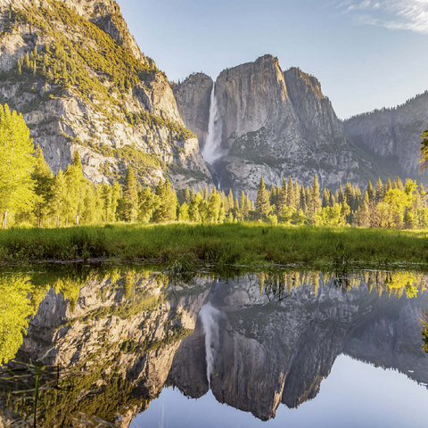 Yosemite Falls Reflection in Spring 100 Jigsaw Puzzle 3D Modell