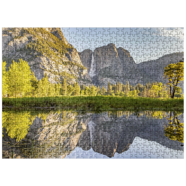 puzzleplate Yosemite Falls Reflection in Spring 500 Jigsaw Puzzle