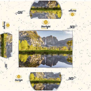 Yosemite Falls Reflection in Spring 500 Jigsaw Puzzle box 3D Modell