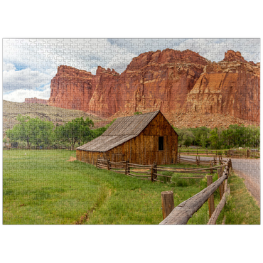 puzzleplate Rustic Barn in Capitol Reef National Park 1000 Jigsaw Puzzle