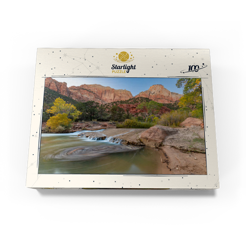 Virgin River Cascade in Zion National Park 100 Jigsaw Puzzle box view3