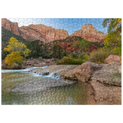 puzzleplate Virgin River Cascade in Zion National Park 500 Jigsaw Puzzle