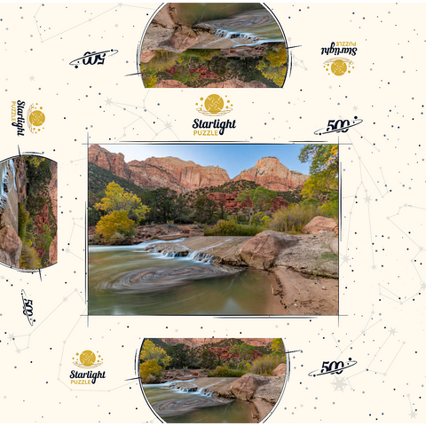 Virgin River Cascade in Zion National Park 500 Jigsaw Puzzle box 3D Modell