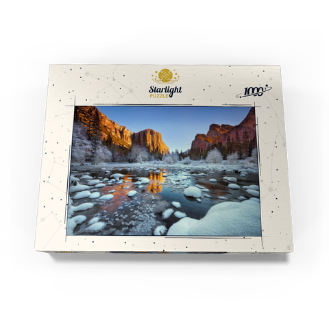 Yosemite Winter Sunrise with Snow-Covered River 1000 Jigsaw Puzzle box view3