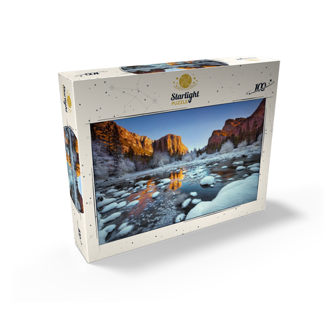 Yosemite Winter Sunrise with Snow-Covered River 100 Jigsaw Puzzle box view2