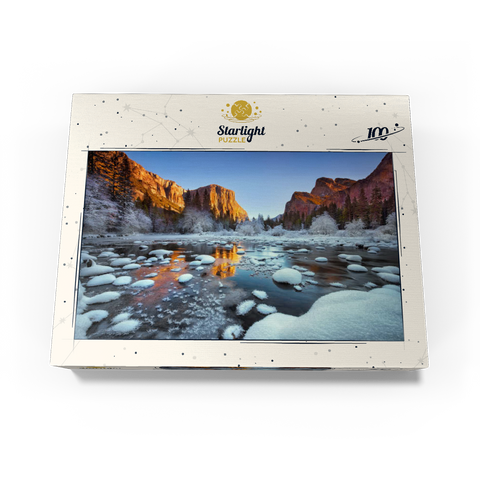 Yosemite Winter Sunrise with Snow-Covered River 100 Jigsaw Puzzle box view3