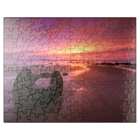 puzzleplate Moeraki Boulders at Sunrise - Coastal New Zealand Magic 100 Jigsaw Puzzle