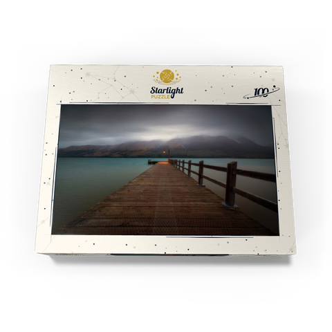 Glenorchy Wharf - Moody Twilight over Lake Wakatipu 100 Jigsaw Puzzle box view3