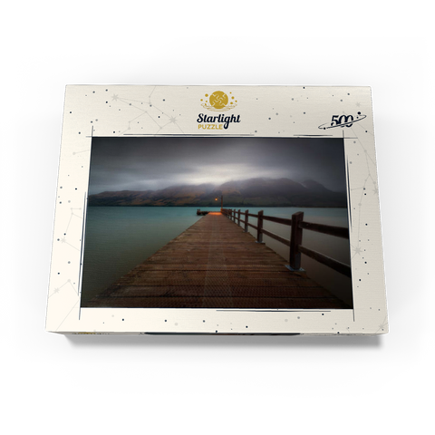 Glenorchy Wharf - Moody Twilight over Lake Wakatipu 500 Jigsaw Puzzle box view3
