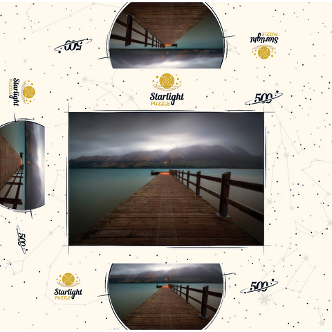Glenorchy Wharf - Moody Twilight over Lake Wakatipu 500 Jigsaw Puzzle box 3D Modell