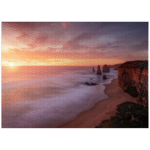 puzzleplate Twelve Apostles - Sunset Glow on Victoria's Coast 1000 Jigsaw Puzzle