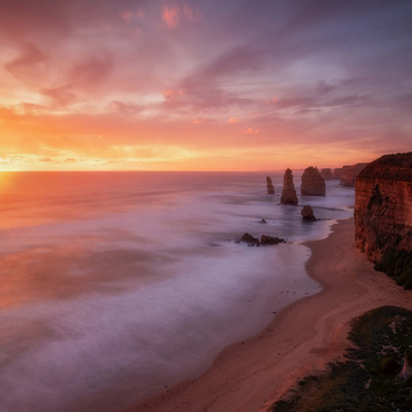 Twelve Apostles - Sunset Glow on Victoria's Coast 100 Jigsaw Puzzle 3D Modell