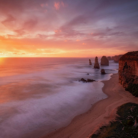 Twelve Apostles - Sunset Glow on Victoria's Coast 100 Jigsaw Puzzle 3D Modell