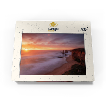 Twelve Apostles - Sunset Glow on Victoria's Coast 500 Jigsaw Puzzle box view3