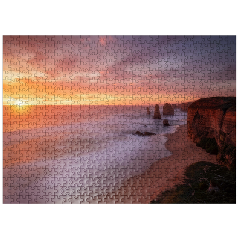 puzzleplate Twelve Apostles - Sunset Glow on Victoria's Coast 500 Jigsaw Puzzle