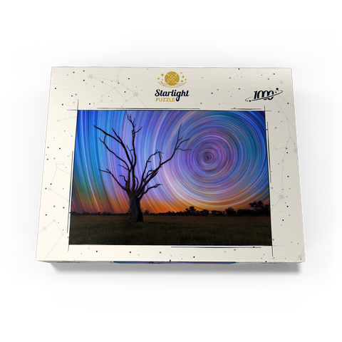 Star Trails Over Lone Tree - Cosmic Night Sky 1000 Jigsaw Puzzle box view3