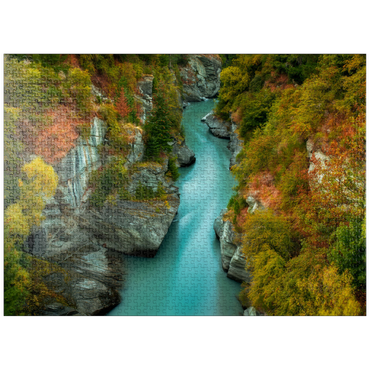 puzzleplate Shotover River Gorge - Autumn in Queenstown 1000 Jigsaw Puzzle