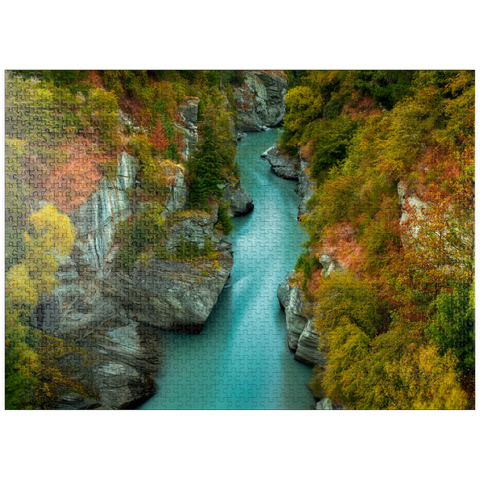 puzzleplate Shotover River Gorge - Autumn in Queenstown 1000 Jigsaw Puzzle