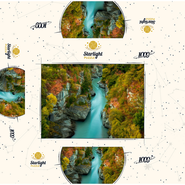 Shotover River Gorge - Autumn in Queenstown 1000 Jigsaw Puzzle box 3D Modell