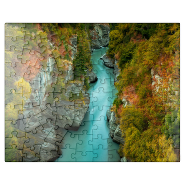 puzzleplate Shotover River Gorge - Autumn in Queenstown 100 Jigsaw Puzzle